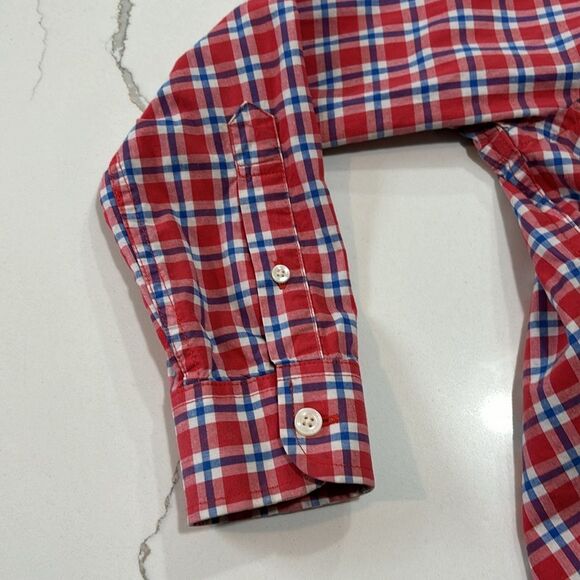 Abercrombie & Fitch | Boys Red Plaid Button Down Dress Shirt - Picture 6 of 8